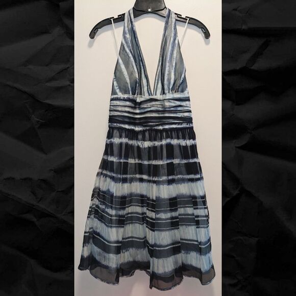 TR Carmen Marc Valvo Silk Watercolor dress - EUC - Picture 1 of 5